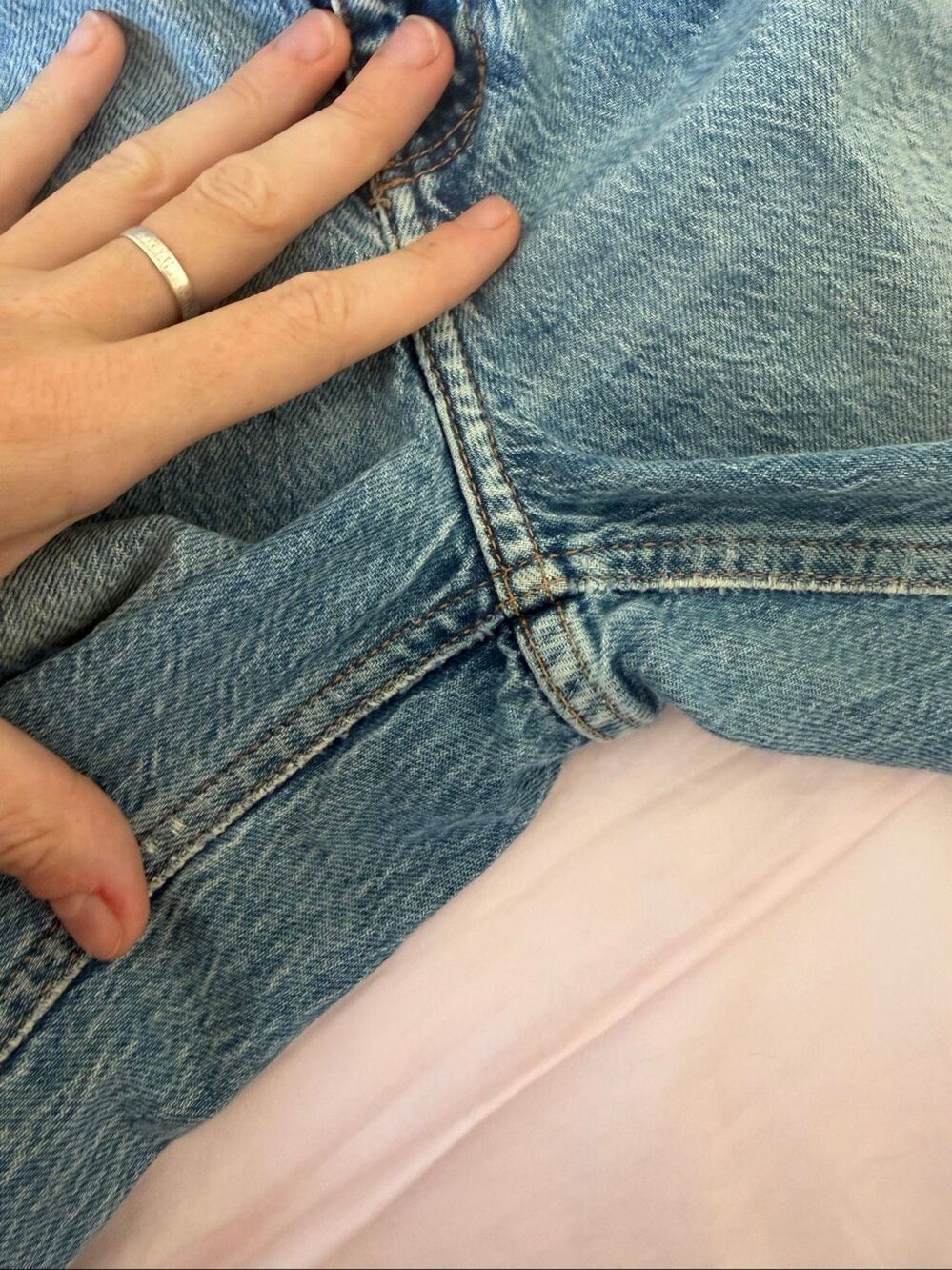 NTW Zara High Rise Flared Slim Ankle Slit Jeans in Light Blue size 6 - Picture 9 of 10